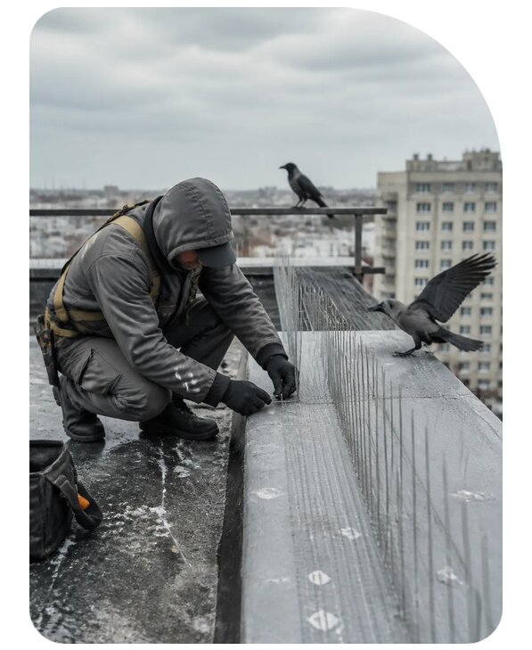 Защита от ворон под ключ в Кимрах по цене от 5220 р. | Сенат-Кмы